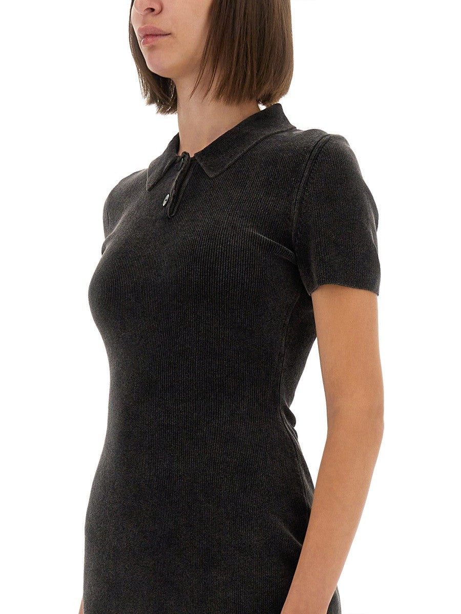 MINI DRESS WITH POLO COLLAR