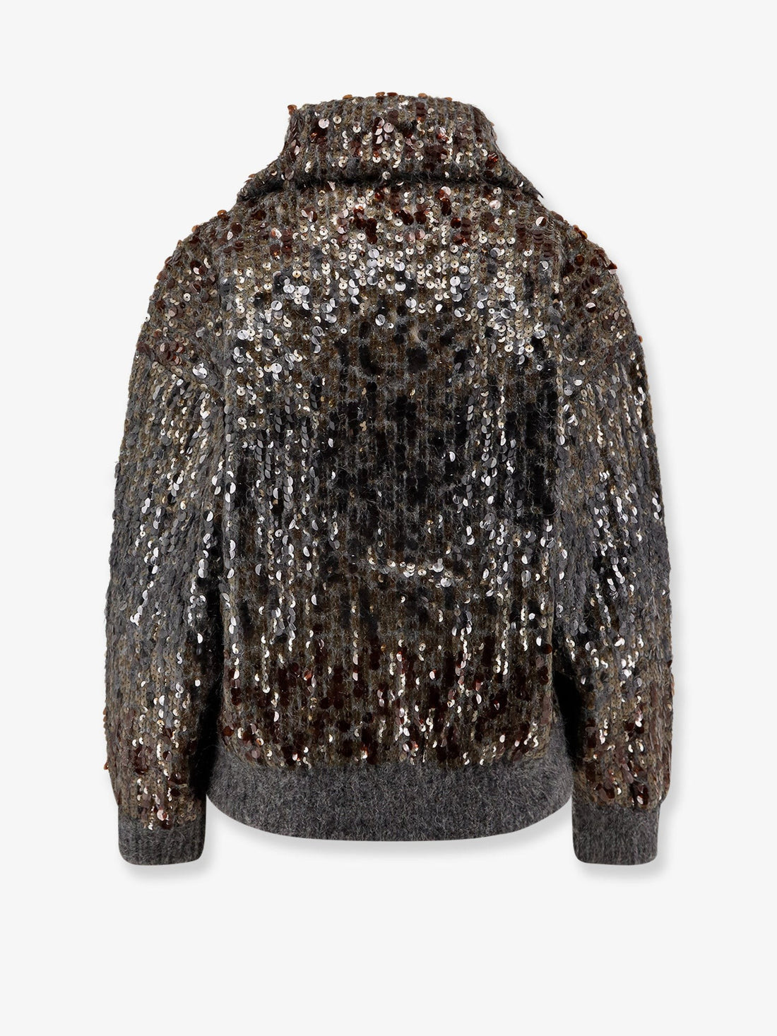 Mohair cardigan with all-over sequins