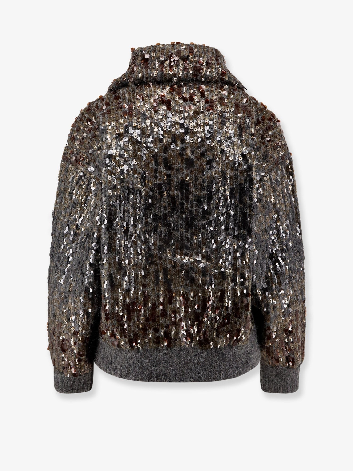 Mohair cardigan with all-over sequins