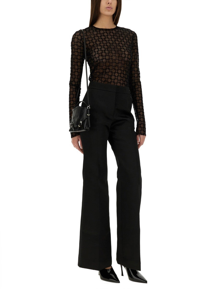 MONOGRAM TULLE BODYSUIT