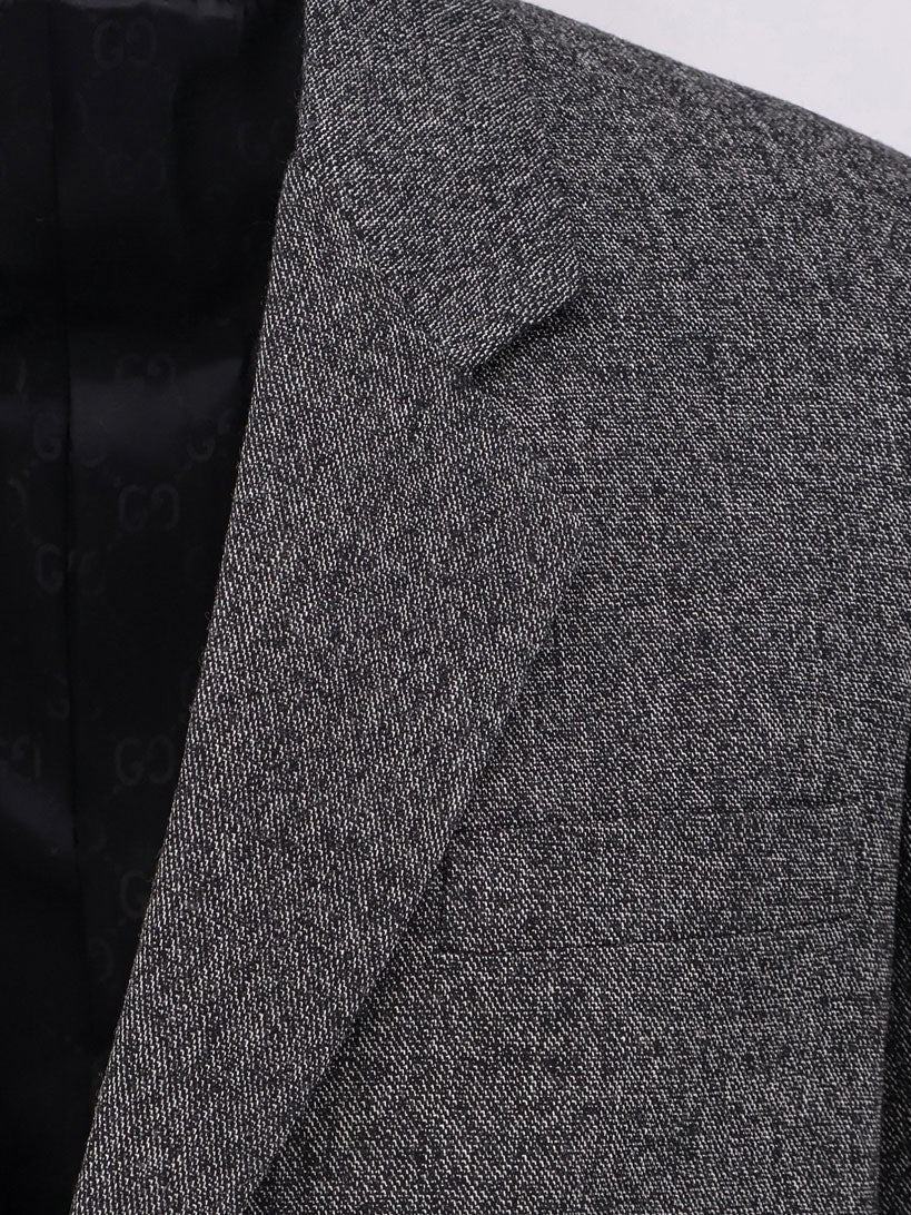 Mouliné wool blazer