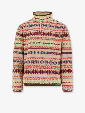 Multicolor recycled material sweatshirt