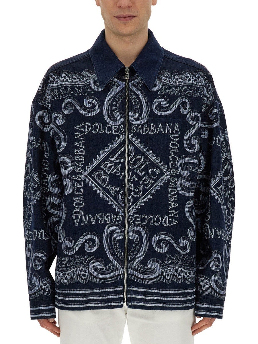 NAVY PRINT CARDIGAN