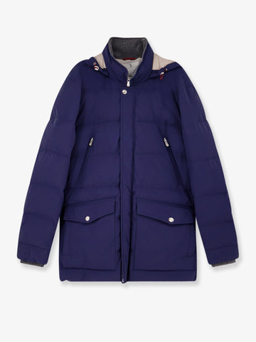 Nylon down jacket with hood