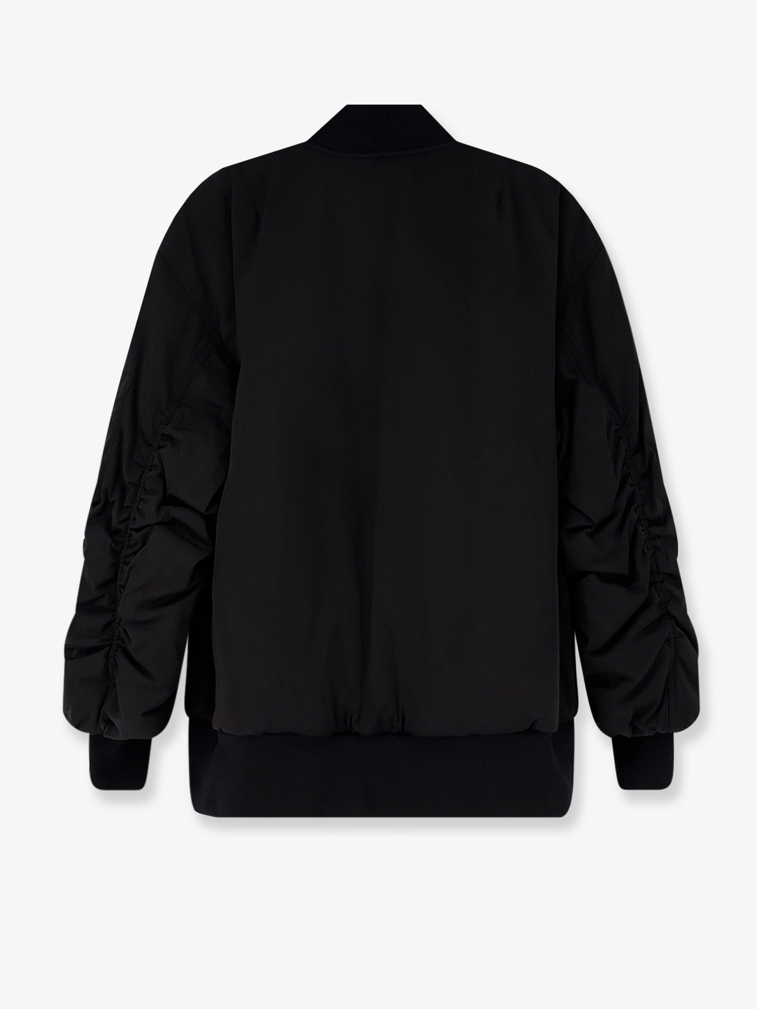 Nylon jacket with wrinkled effect