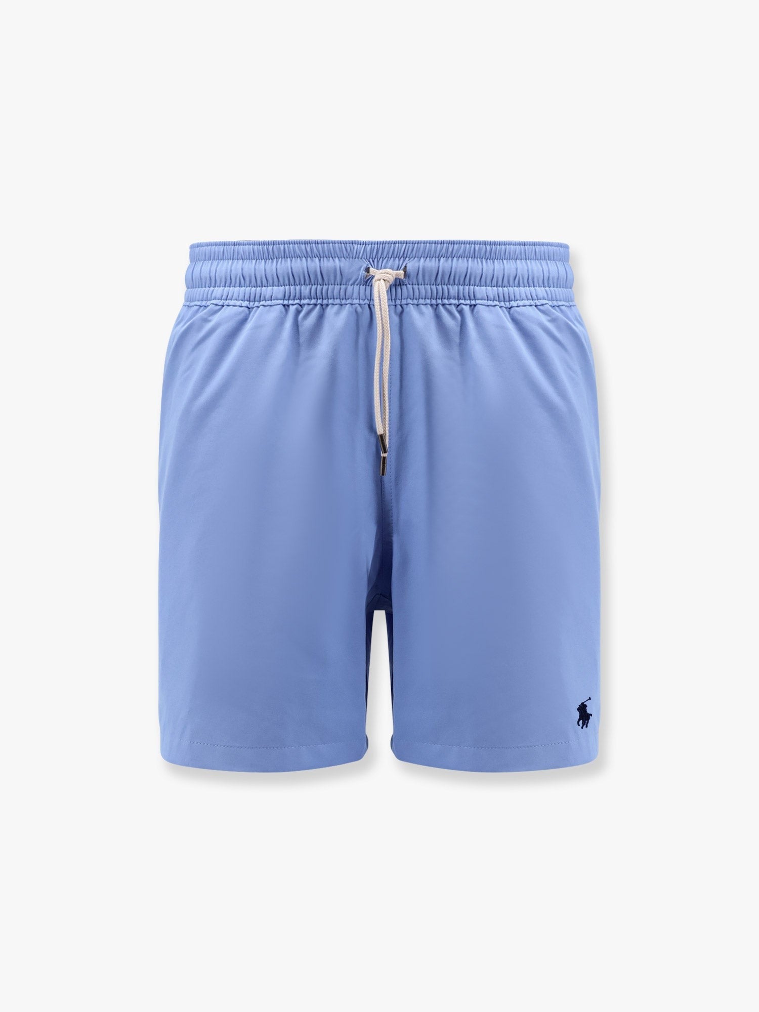 Nylon swim trunk with logo embroidery