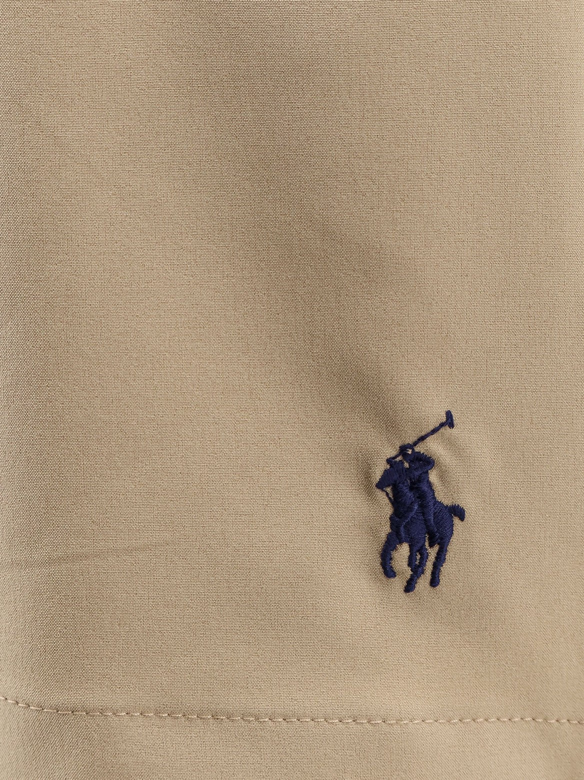 Nylon swim trunk with logo embroidery