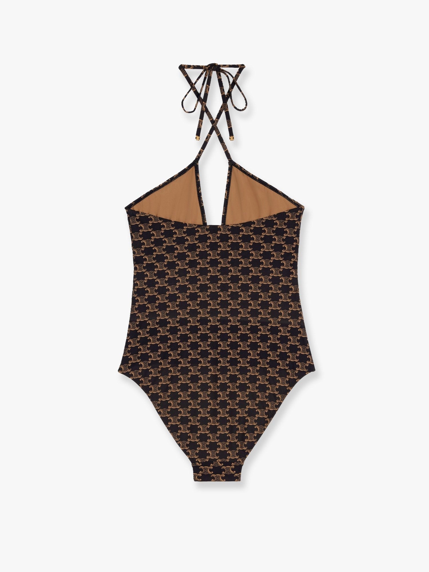 One-piece swimsuit with Triomphe motif
