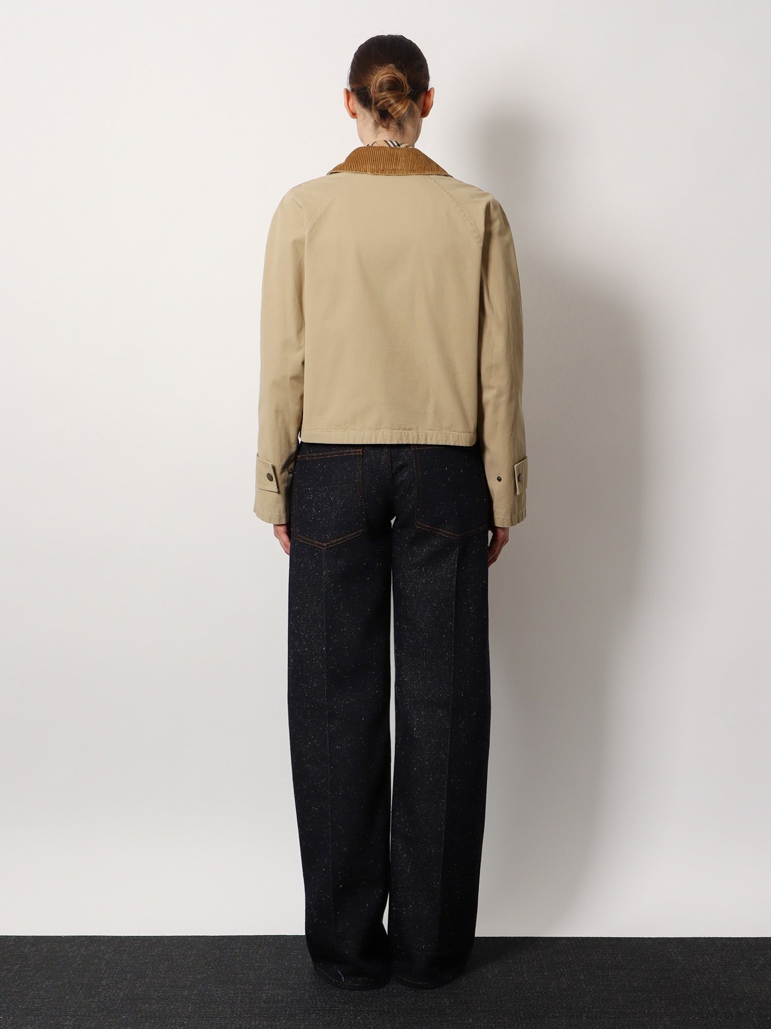 Organic cotton jacket with check lining