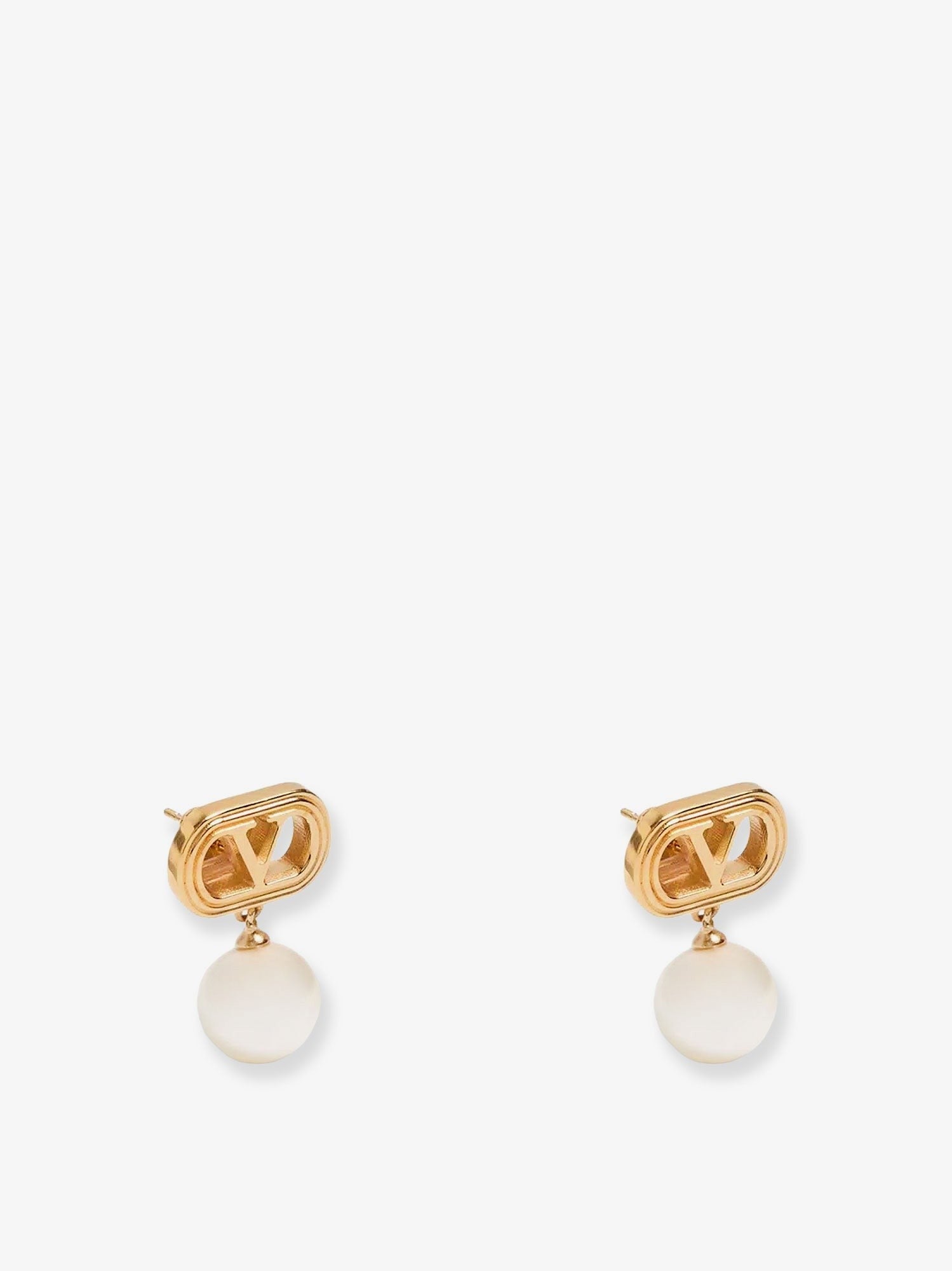 Ovalette metal earrings with Swarovski pearls