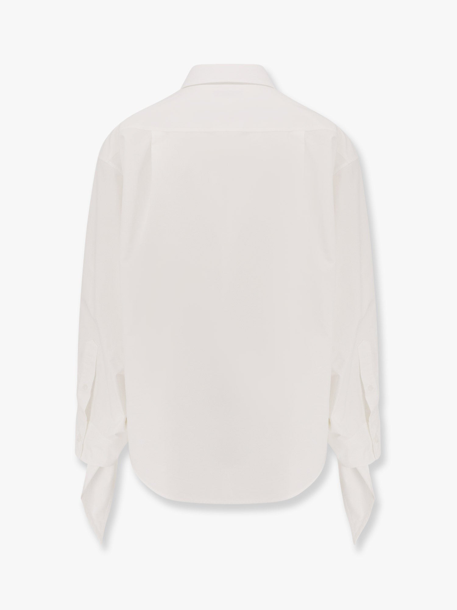 Oversize cotton shirt with knotted details