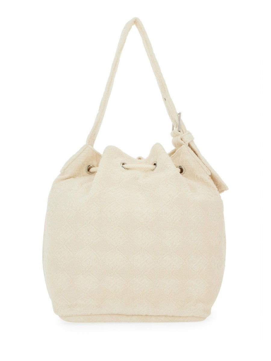 OVERSIZED "T MONOGRAM" BUCKET BAG