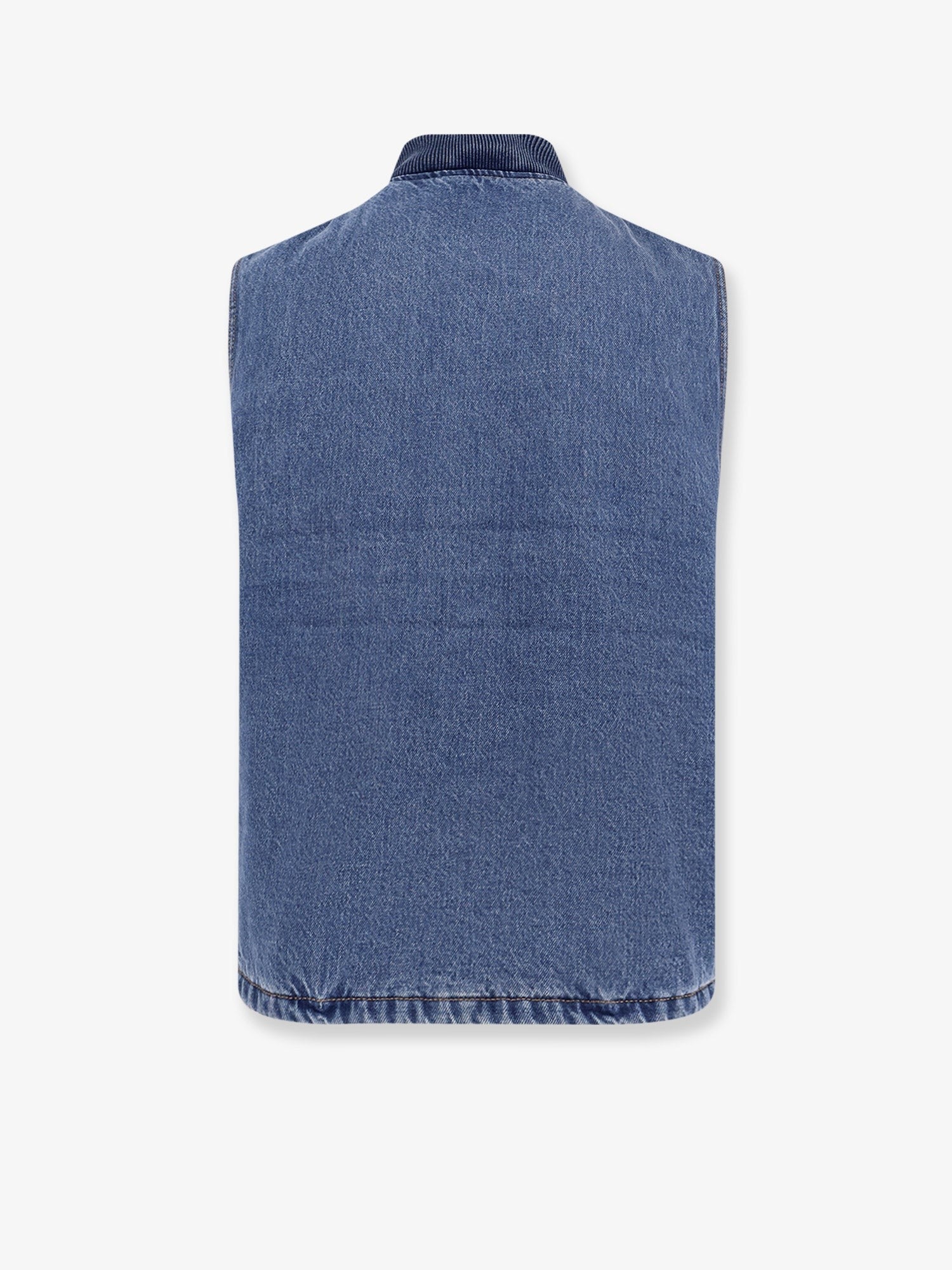 Padded denim vest