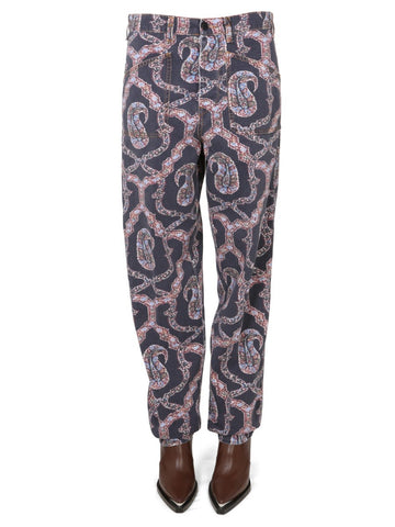 PAISLEY DENIM PANTS