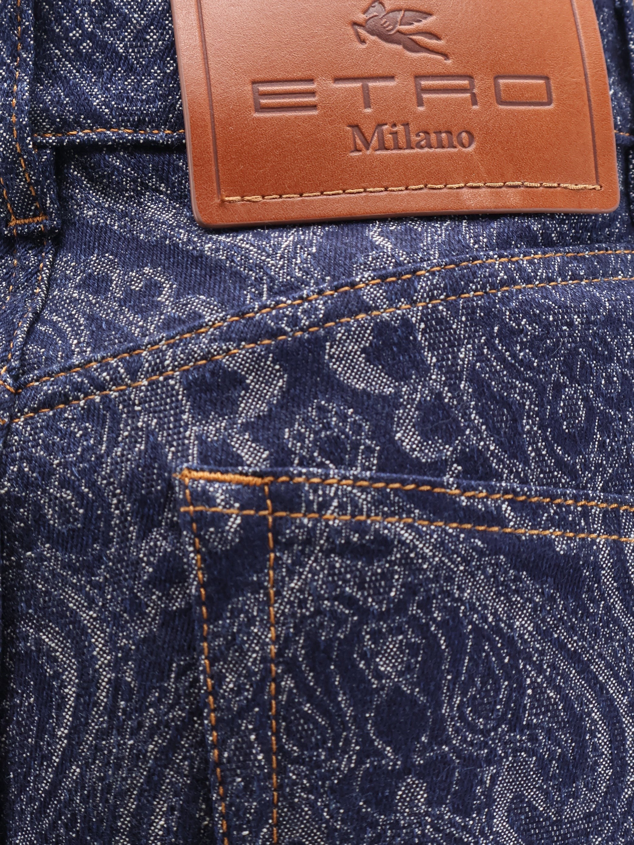 Paisley motif jeans