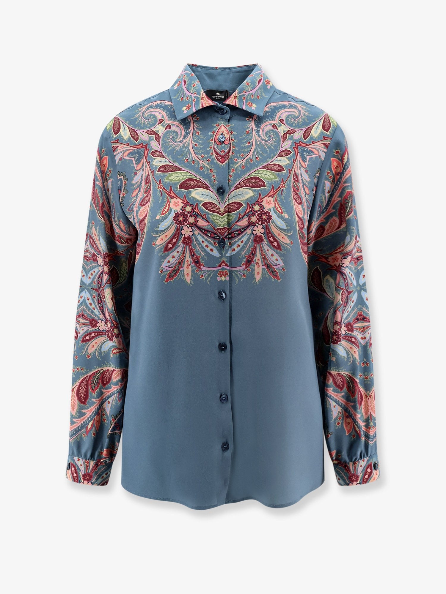 Paisley print silk shirt
