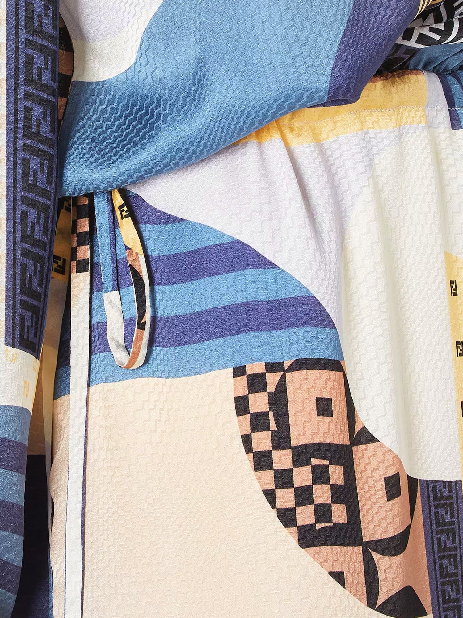 Patchwork silk dress