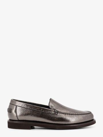Penny laminated leather loafer