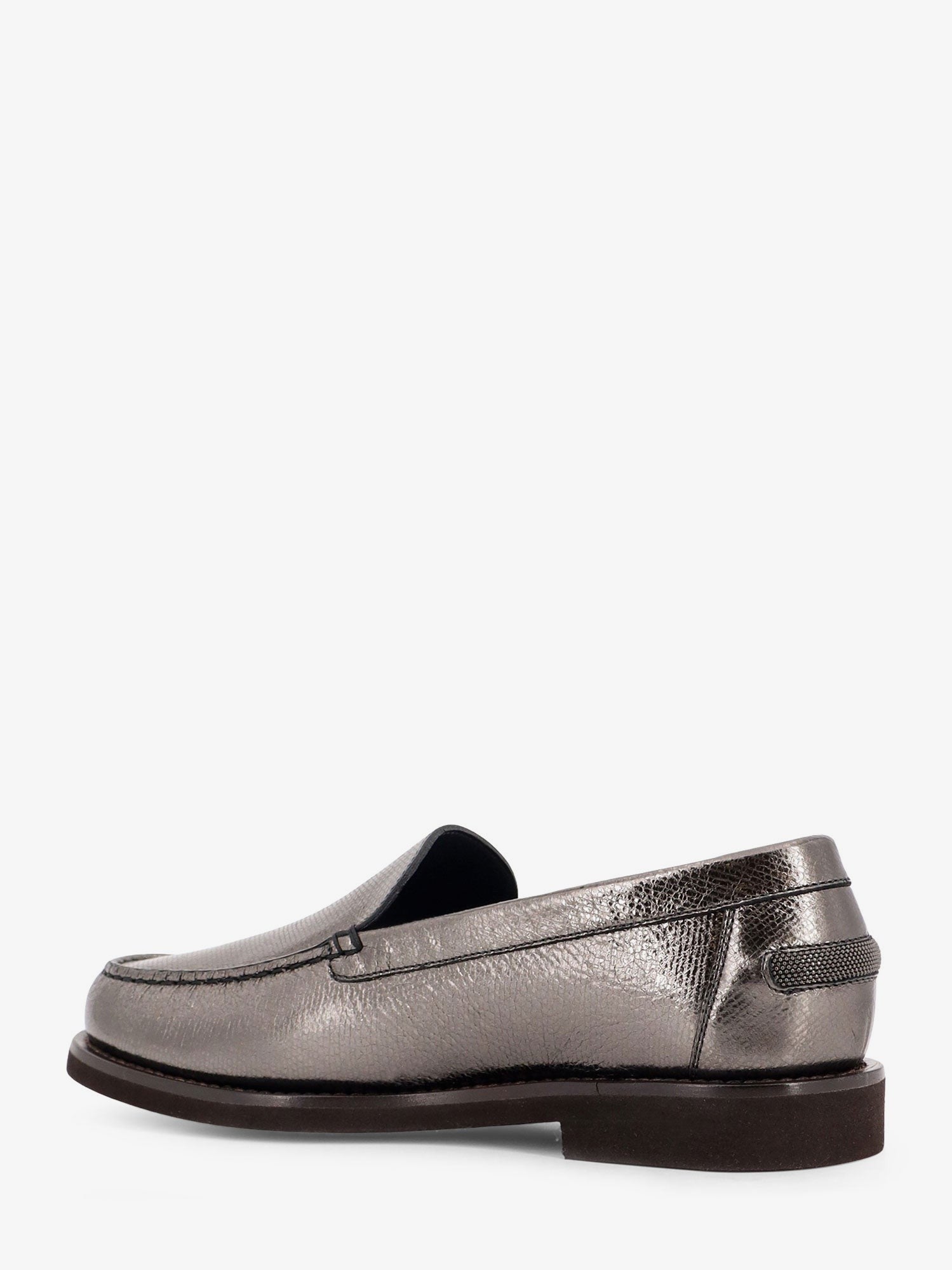 Penny laminated leather loafer