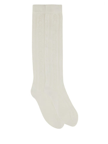 PERFORATED COTTON SOCKS WITH VLOGO
