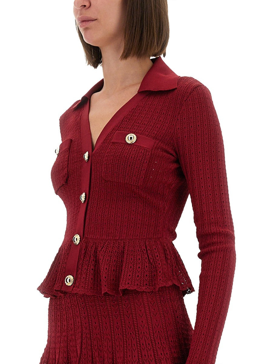 PERFORATED KNIT DRESS