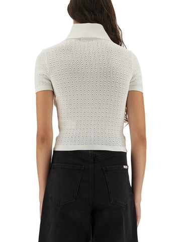 PERFORATED KNIT TOP