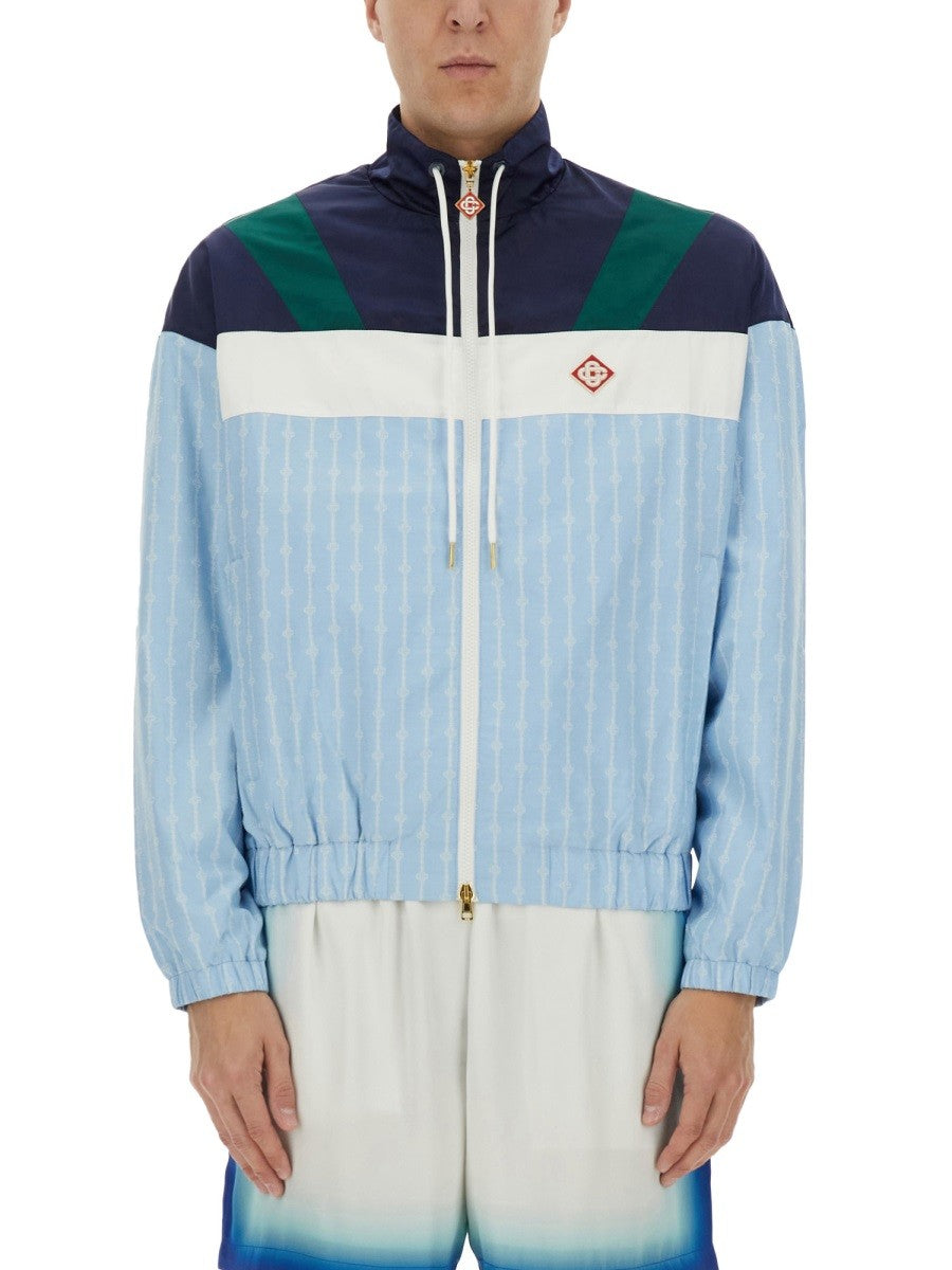 "PINSTRIPE LAUREL" TRACK JACKET