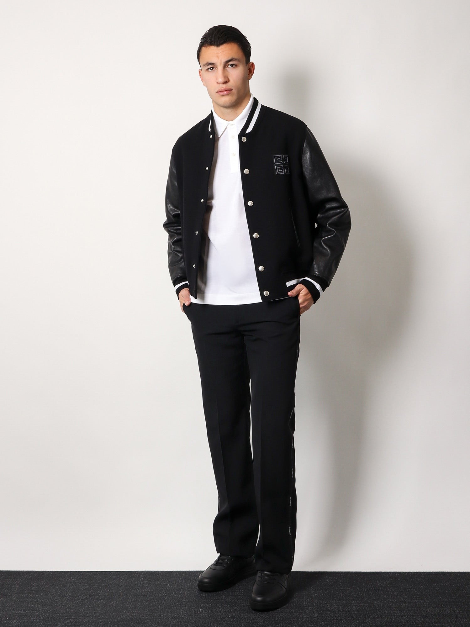 Piqué cotton polo shirt with 4g embroidery