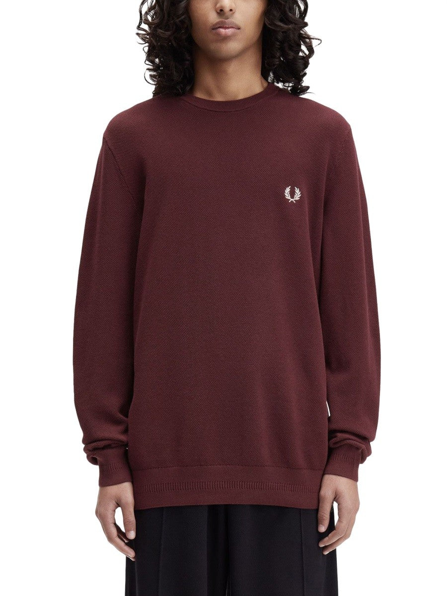 PIQUE SWEATER WITH LOGO