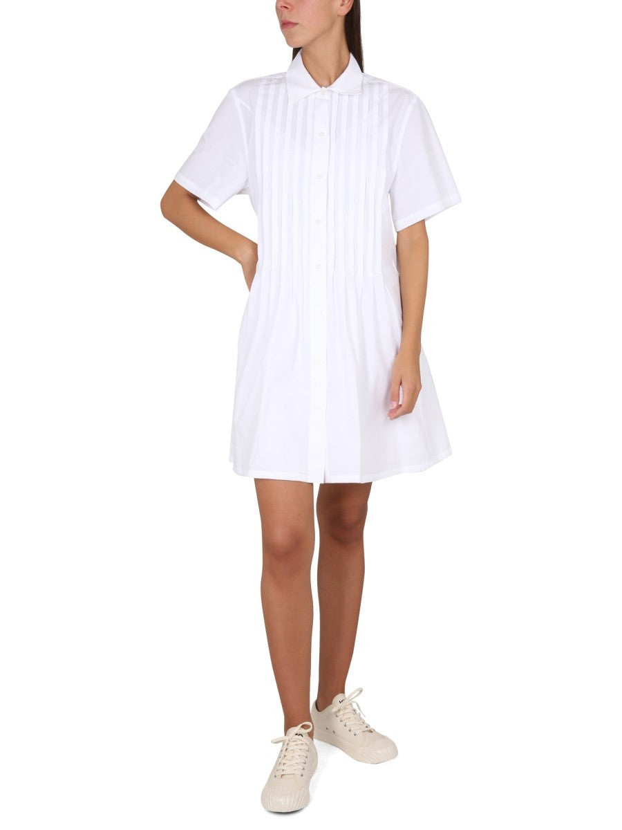 PLEATED CHEMISE DRESS