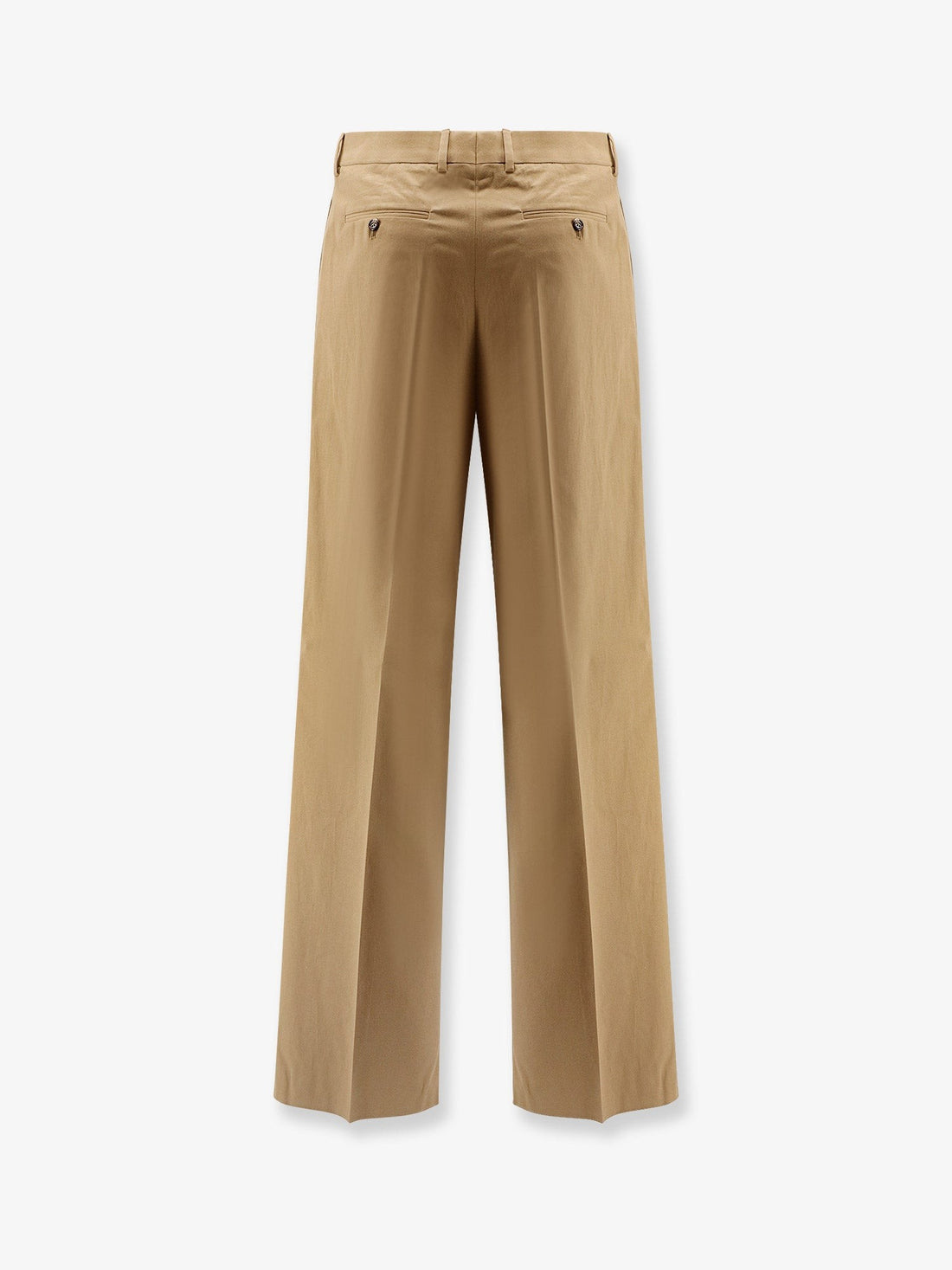 Pleated cotton trousers