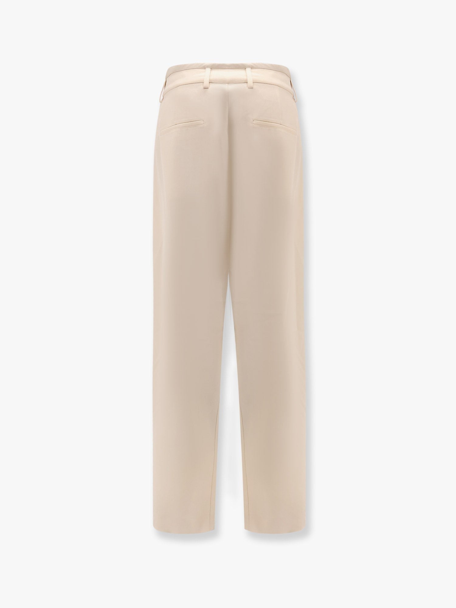 Pleated tailored wool blend trouser