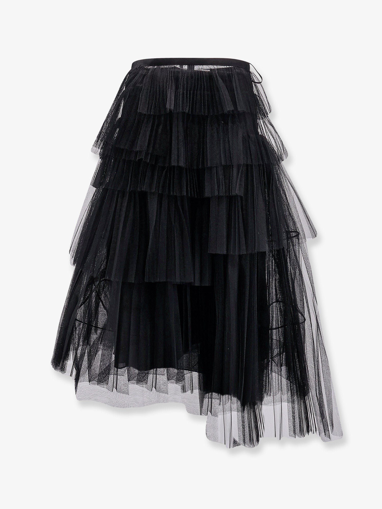 Long skirt with tulle flounces