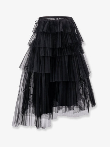 Long skirt with tulle flounces