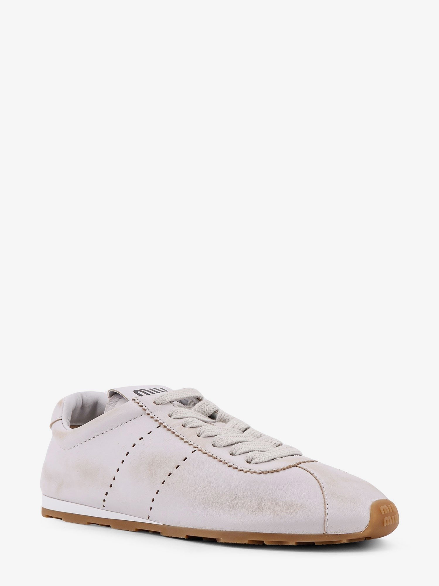 Plume low-top leather sneakers
