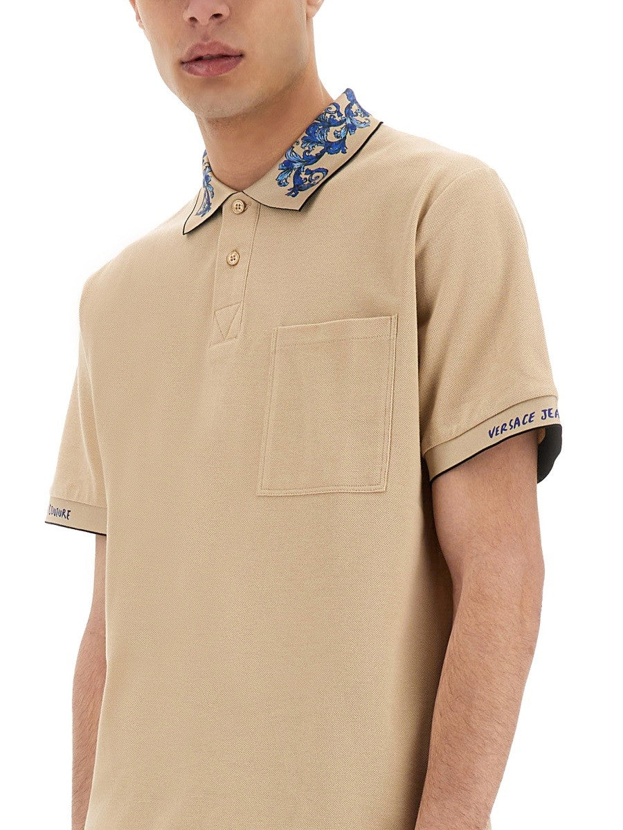 POLO SHIRT WITH BAROQUE OUTLINE COLLAR