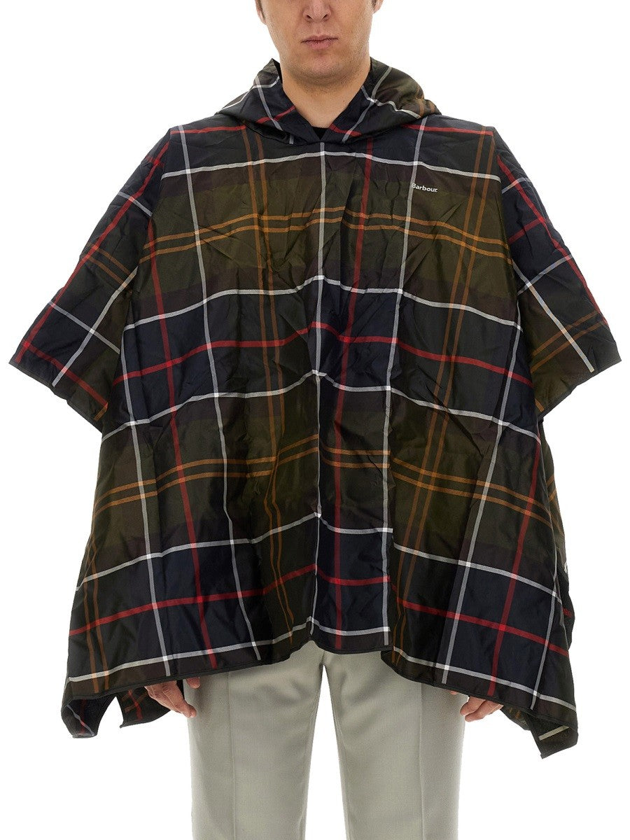 PONCHO WITH TARTAN PATTERN