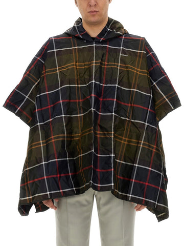 PONCHO WITH TARTAN PATTERN