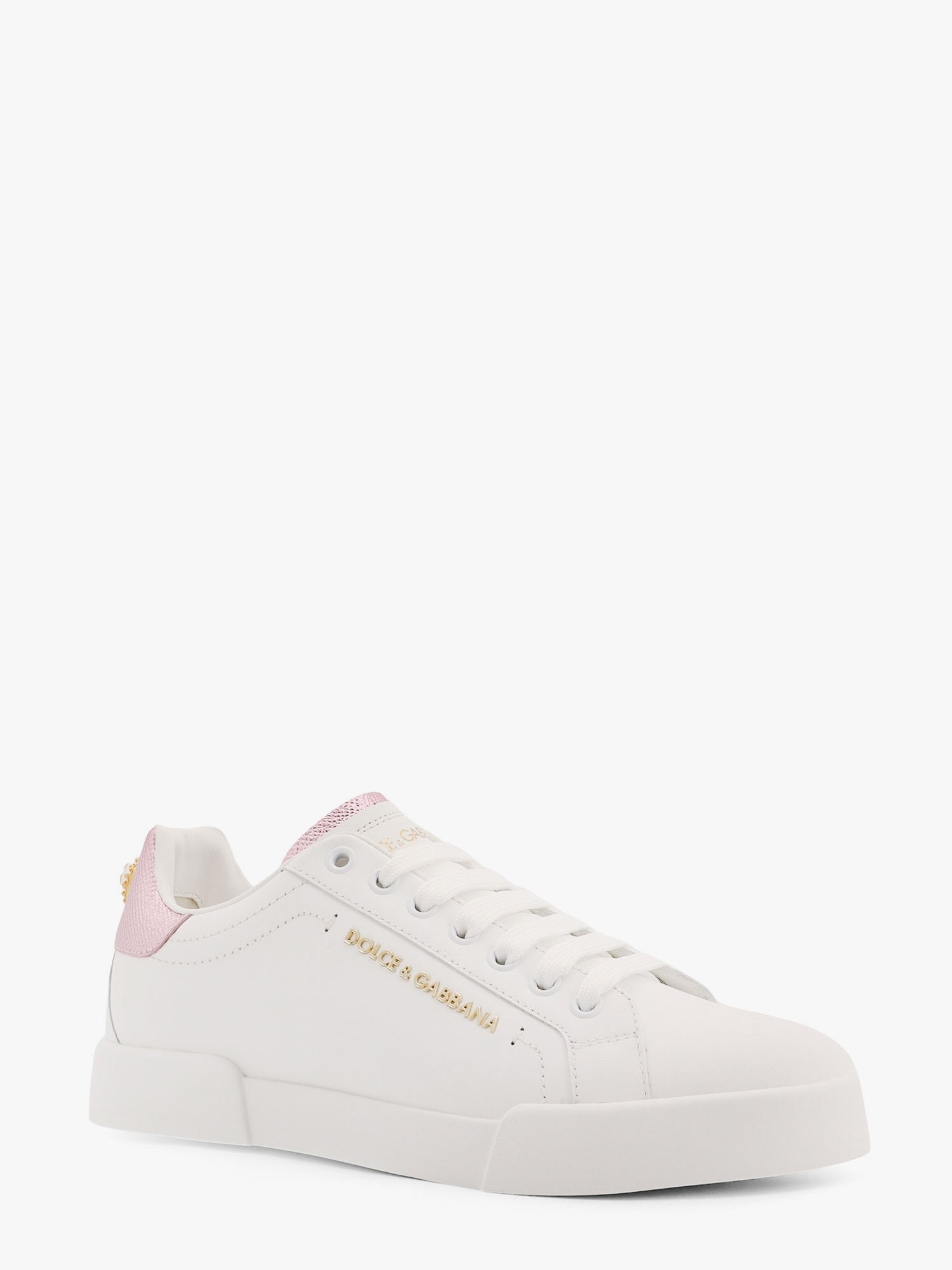 Portofino leather low-top sneakers with lateral lettering logo