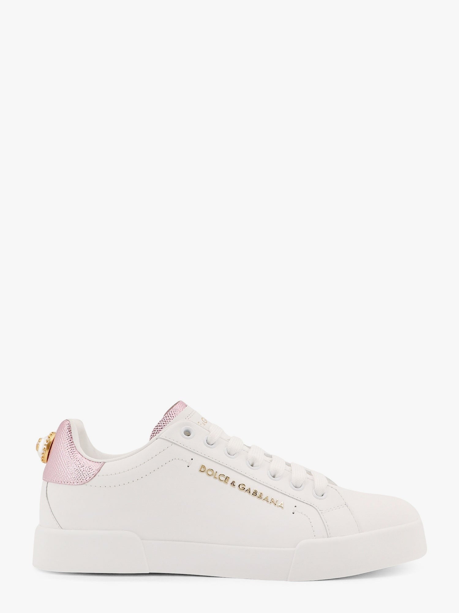 Portofino leather low-top sneakers with lateral lettering logo