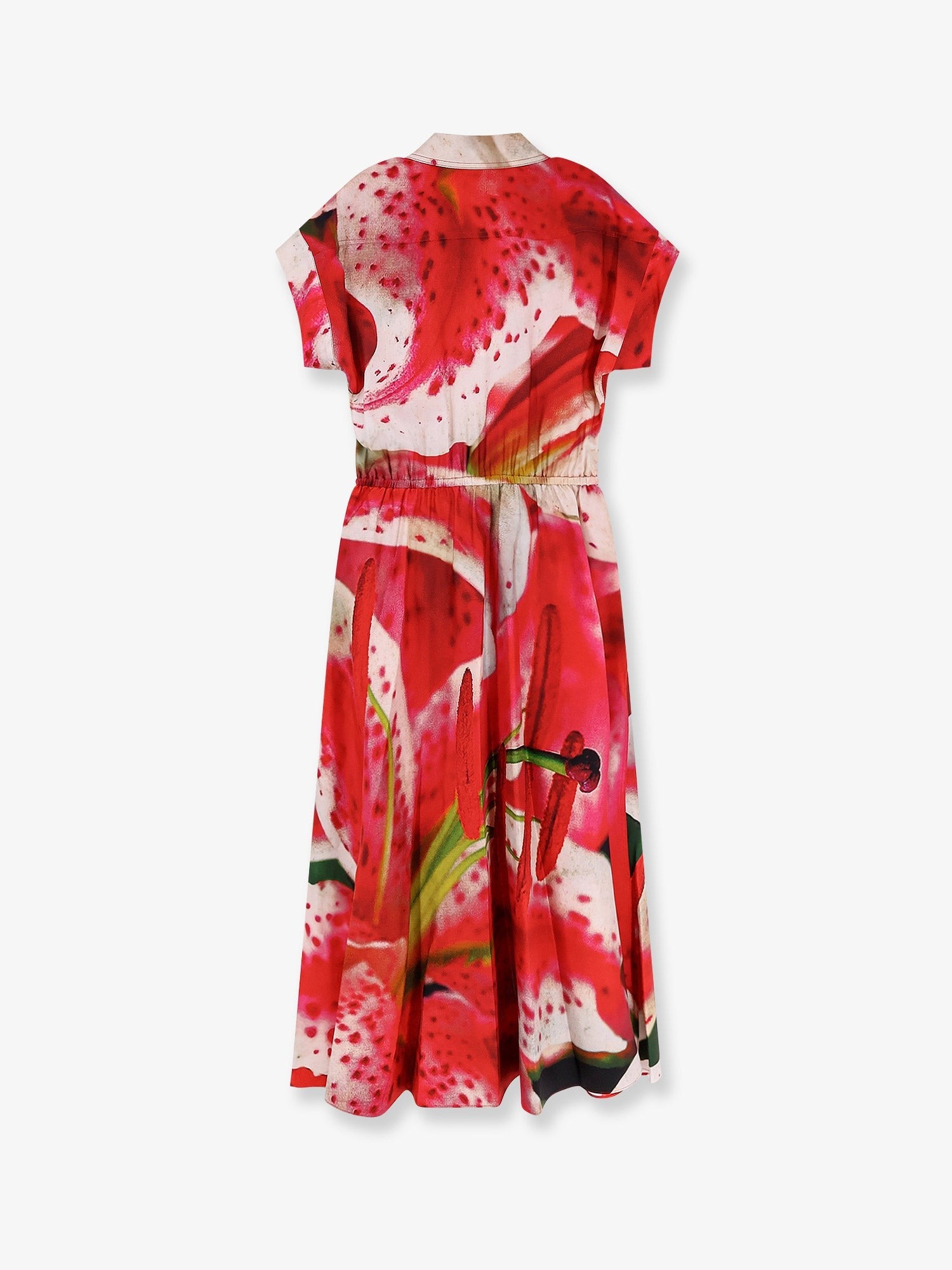 Printed silk chemisier/dress