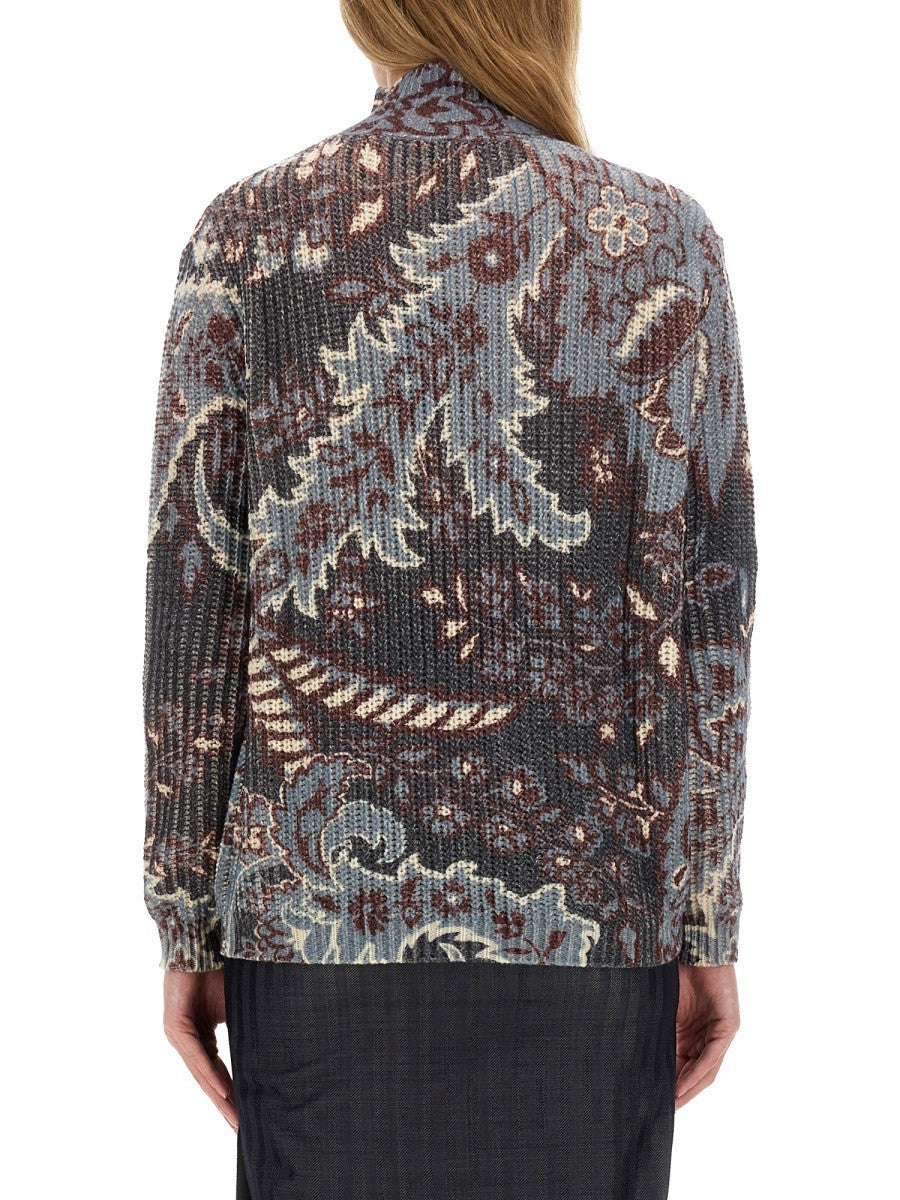 PRINTED WOOL SWEATER