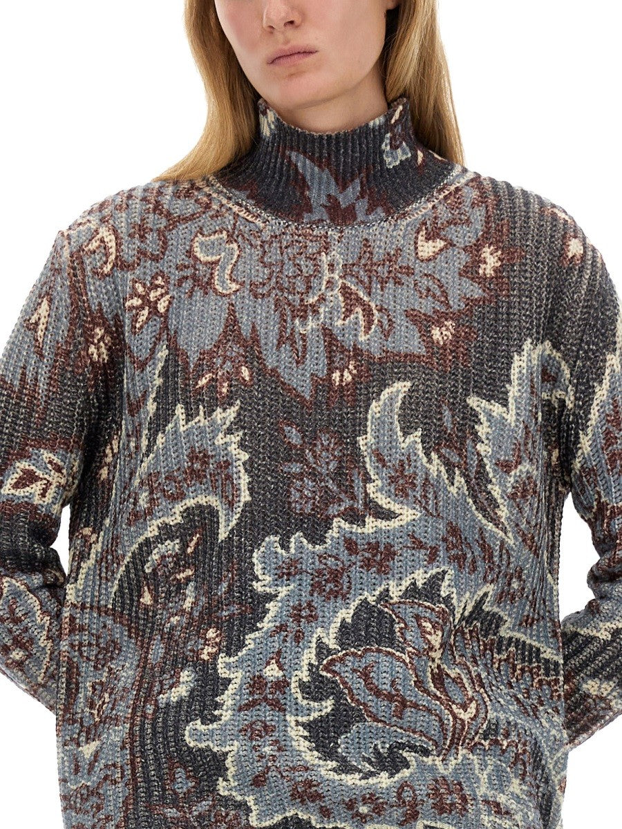 PRINTED WOOL SWEATER
