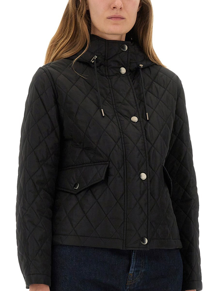 QUILTED NYLON CROPPED JACKET