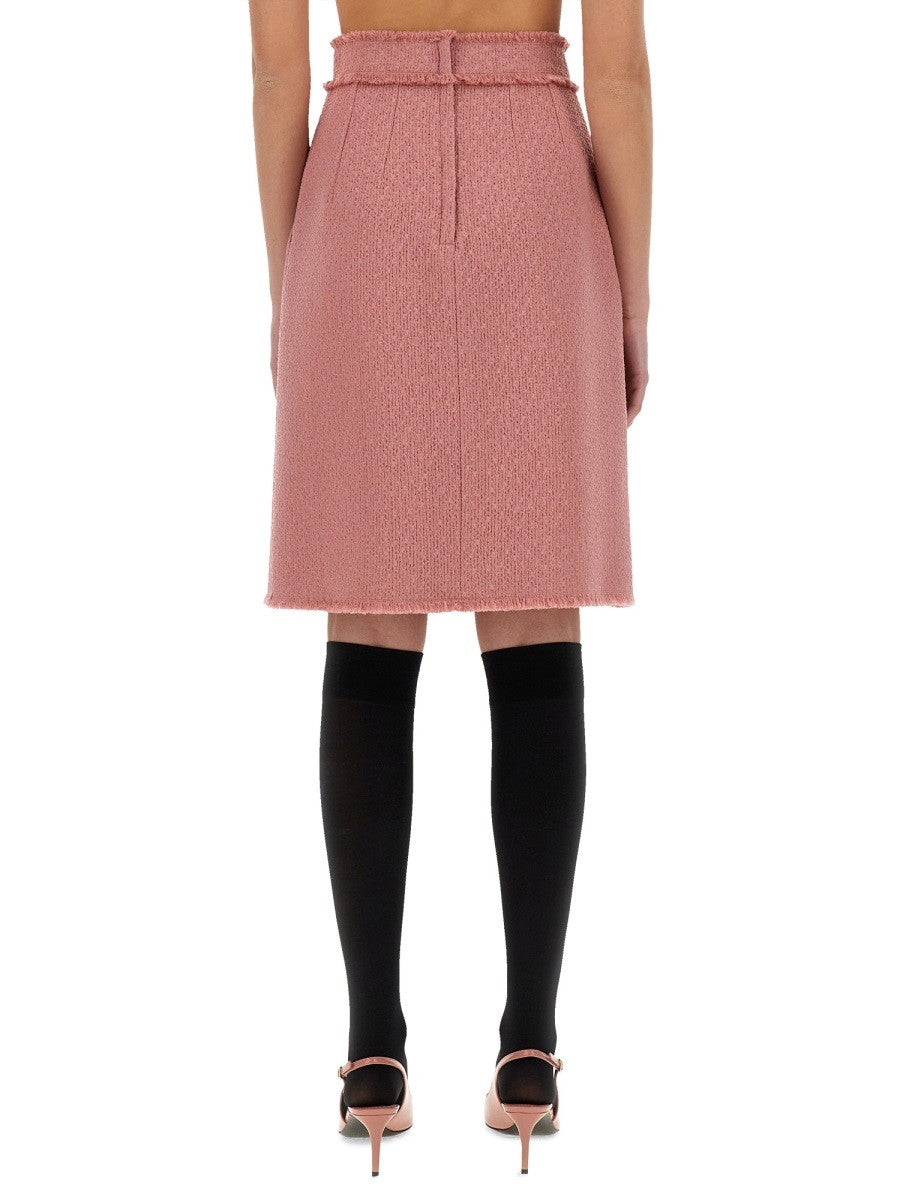 "RACHEL" TWEED MIDI SKIRT