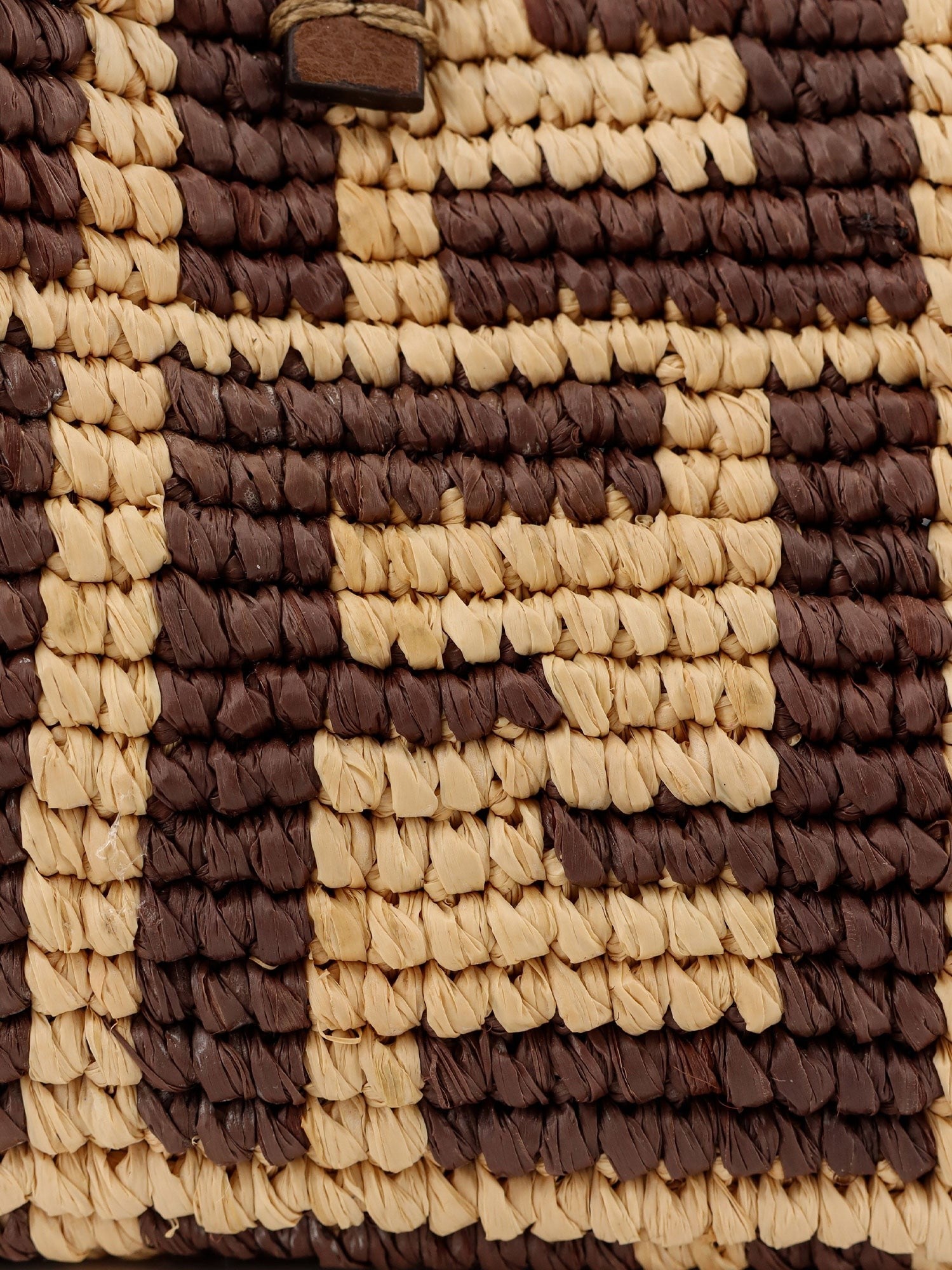 Raffia mini roll shoulder bag