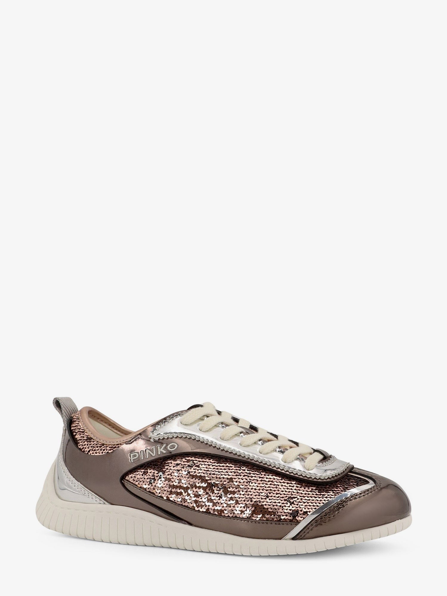 Reby 10 mirror fabric sneakers with sequins