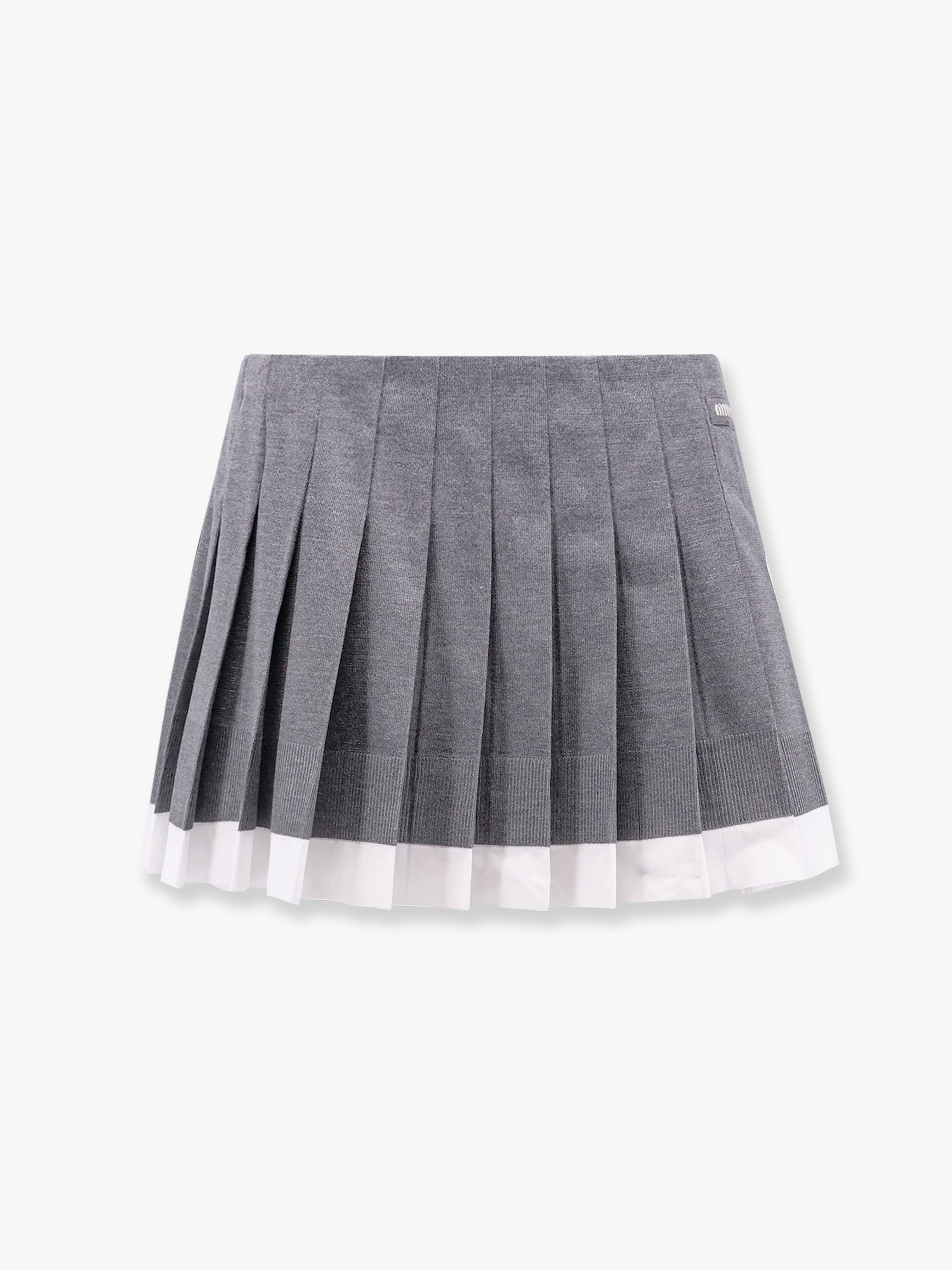 Recycled silk pleated skirt