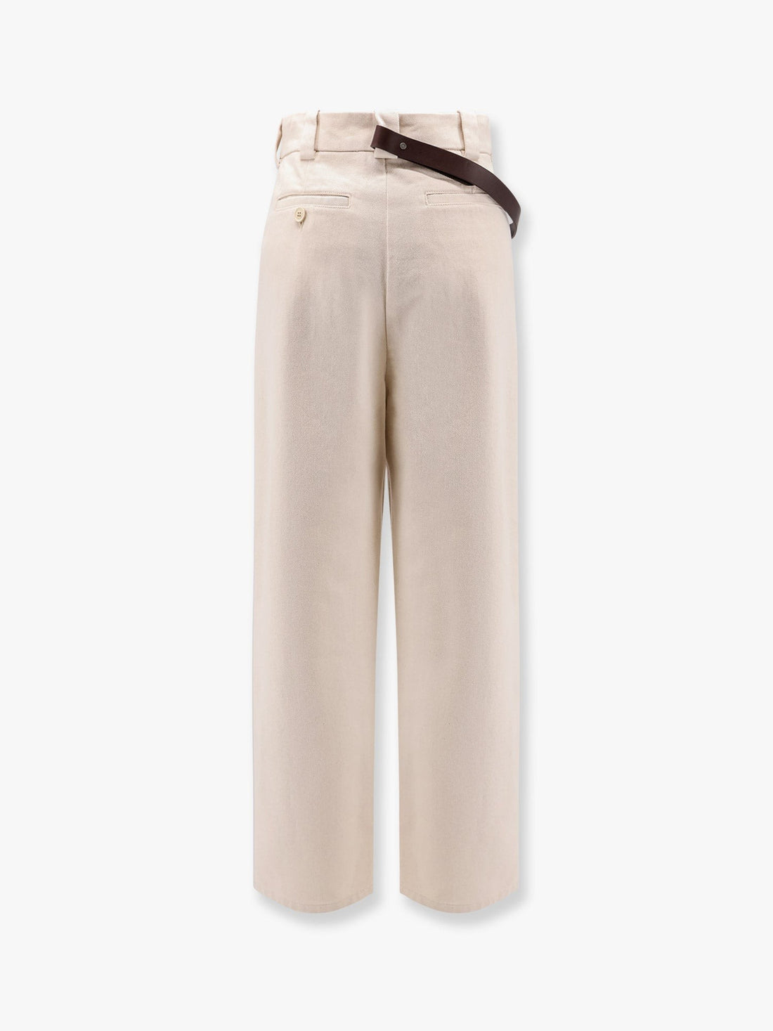 Reimagine by Pinko X Patrick McDowell cotton trousers with crossover and belt