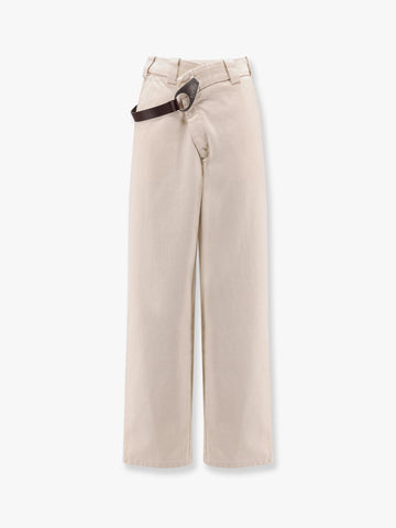 Reimagine by Pinko X Patrick McDowell cotton trousers with crossover and belt